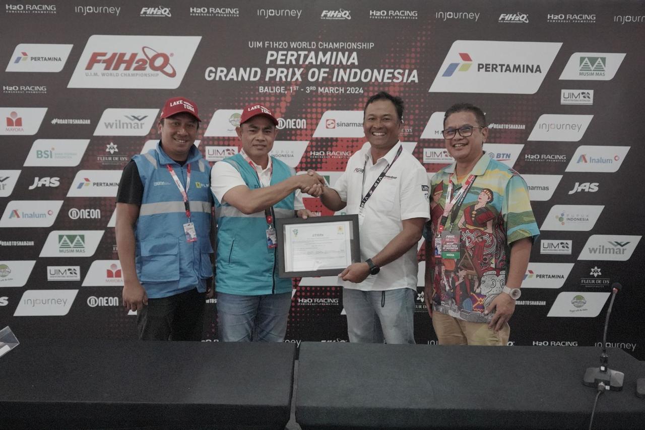 F1 Powerboat 2024 Danau Toba Sukses Pakai Listrik Hijau PLN yang Andal Tanpa Kedip